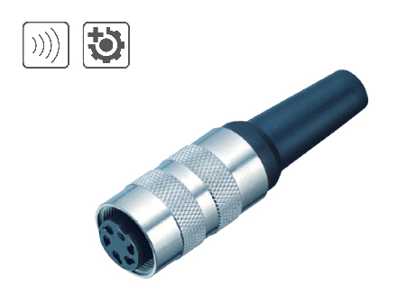 7 Pin M16 female straight connector